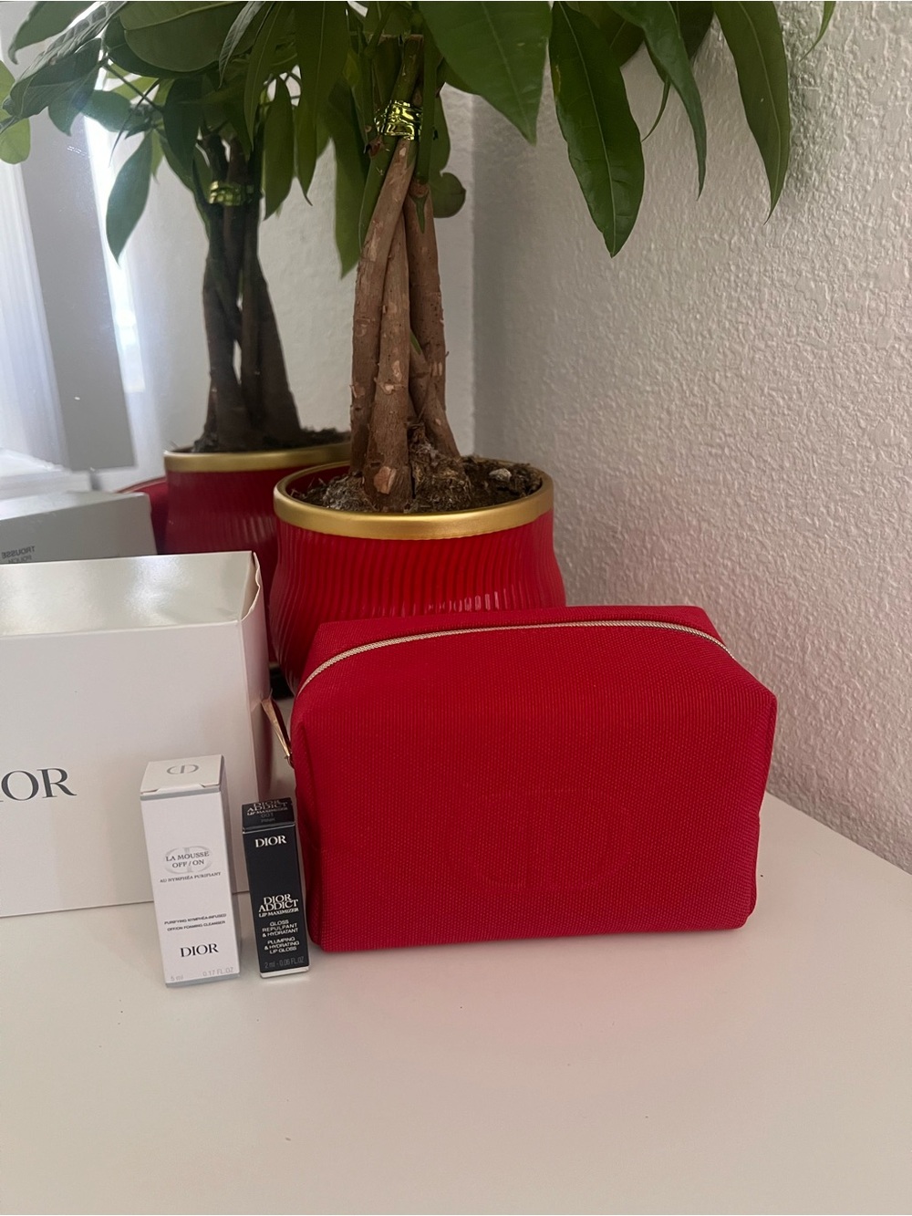 Dior Red Pouch with Samples
